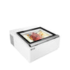 Countertop Ice Cream Display Freezer - 670mm - Static cooling - for 3 x 5 litres Napoli pans - White - hinged glass lid