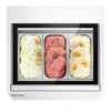 Countertop Ice Cream Display Freezer - 670mm - Static cooling - for 3 x 5 litres Napoli pans - White - hinged glass lid