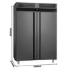 Commercial Upright Freezer PREMIUM - GN 2/1 - 1400L - with 2 doors & Rails & support grids
