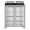 Commercial Upright Freezer Stainless steel PREMIUM - GN 2/1 - 1400L - with 2 glass doors