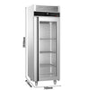 Commercial Upright Freezer Stainless steel PREMIUM - GN 2/1 - 700L - with 1 glass door