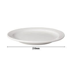 (12 sztuk) BUDGETLINE - Płaski talerz Mammoet - Ø 21 cm - Biały