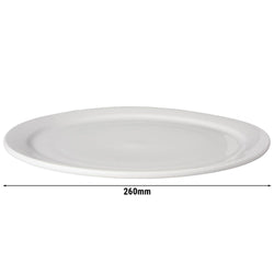 (12 sztuk) BUDGETLINE - Płaski talerz Mammoet - Ø 26 cm - Biały