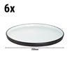 (6 szt.) COSMIC - Talerz płytki - kwadratowy - Porcelana - 200x200mm - Czarny / Biały