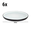 (6 szt.) Talerz płaski COSMIC – Ø 250 mm – biało-czarny