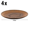 (4 szt.) Talerz płaski CECIL – Ø 270 mm – brązowy