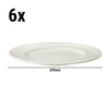 (6 szt.) Talerz płaski Maastricht LUX – porcelana – Ø 235 mm – kość słoniowa