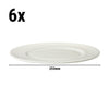 (6 szt.) Talerz płaski Maastricht LUX – porcelana – Ø 255 mm – kość słoniowa