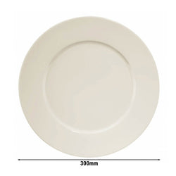 (12 szt) PERA Kremowy - talerz płaski - Ø 30 cm