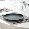 (6 pieces) Palmer Eccentric Flat Plate - Ø 28 cm - Petrol Blue