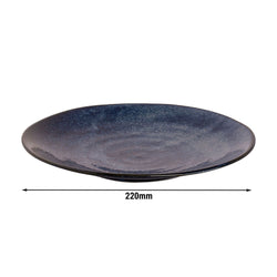(10 sztuk) KIRYU - Talerz płaski - Ø 25,5 cm - niebieski