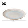 (6 szt.) Talerz płaski LIGHT BLUE SEA – Ø 225 mm – niebieski