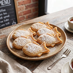 Profesjonalna maszyna do tartaletek – 1,6 kW – w zestawie forma do tartaletek: 3 sztuki w kształcie rybki taiyaki