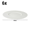 (6 szt.) Talerz płaski WHITE DELIGHT – porcelana – Ø 290 mm – biały