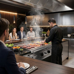 Płyta do smażenia Teppanyaki na gaz – 24 kW – wraz z podstawą