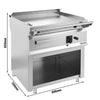 Płyta do smażenia Teppanyaki na gaz – 12 kW – wraz z podstawą