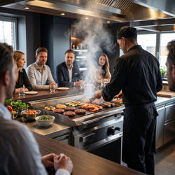 Płyta do smażenia Teppanyaki na gaz – 12 kW – wraz z podstawą