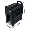 Commercial Insulated Beverage Dispenser - 10 Litres - Black - with Tap