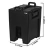 Termos na napoje – 40 L – z kranem – czarny
