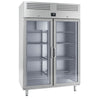 Szafa mroźnicza Premium PLUS – stal nierdzewna – GN 2/1 – 1240 L – z 2 drzwiami szklanymi