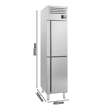 Zamrażarka ze stali nierdzewnej PREMIUM PLUS - GN 1/1 - 325 litrów - z 2 półdrzwiami - Prime Gastro