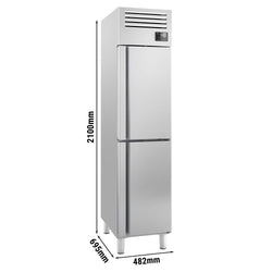 Zamrażarka ze stali nierdzewnej PREMIUM PLUS - GN 1/1 - 325 litrów - z 2 półdrzwiami