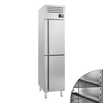 Zamrażarka ze stali nierdzewnej PREMIUM PLUS - GN 1/1 - 325 litrów - z 2 półdrzwiami