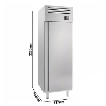 Zamrażarka ze stali nierdzewnej Premium PLUS - GN 2/1 - 560 litrów - z 1 drzwiami - Prime Gastro