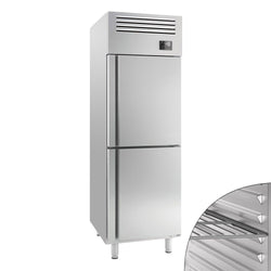 Zamrażarka ze stali nierdzewnej Premium PLUS - GN 2/1 - 560 litrów - z 2 półdrzwiami