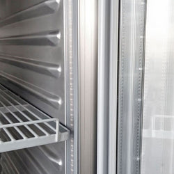 Zamrażarka ze stali nierdzewnej Premium PLUS - GN 2/1 - 1240 litrów - z 2 szklanymi drzwiami