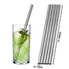 (50 pcs) Stainless Steel Straws - 200mm - ø 10mm - straight