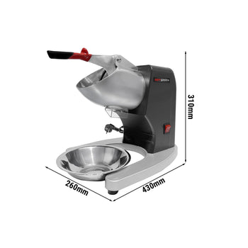 Kruszyarka do lodu płatkowego do montażu na blacie - 1,6 kg/min - czarna - Prime Gastro