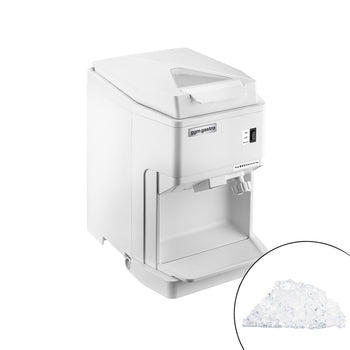 Kruszyarka do lodu płatkowego do montażu na blacie - 2 kg/min - regulowana wielkość kostek lodu - biała - Prime Gastro