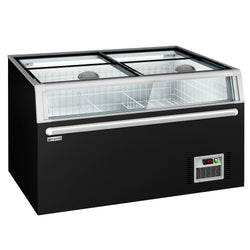 Supermarket – wyspa mroźnicza – 1454 mm – 402 litry – z 2 przesuwanymi drzwiami – czarna