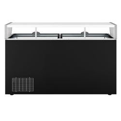 Wyspa mroźnicza do supermarketów – 1454 mm – 402 L – z 2 drzwiami przesuwnymi – czarna