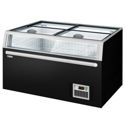 Supermarket – wyspa mroźnicza – 1454 mm – 402 litry – z 2 przesuwanymi drzwiami – czarna