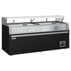 Supermarket - wyspa mroźnicza - 2104 mm - 646 litrów - z 2 przesuwanymi drzwiami - czarna
