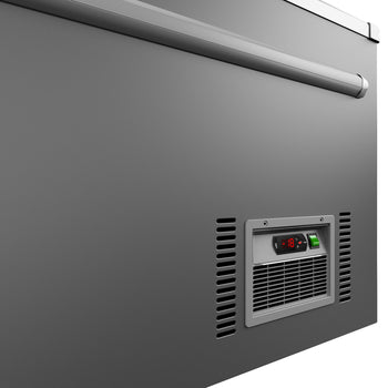 Supermarket – zamrażarka wyspowa – 1850 mm – 523 litrów – z 2 przesuwanymi drzwiami – szara - Prime Gastro