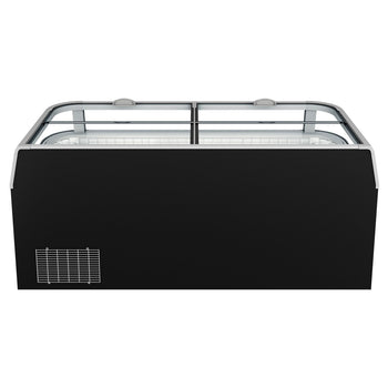 Supermarket – zamrażarka wyspowa – 1850 mm – 523 litrów – z 2 przesuwanymi drzwiami – czarna - Prime Gastro