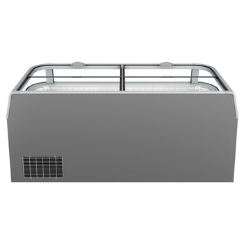 Supermarket – zamrażarka wyspowa – 1850 mm – 523 litrów – z 2 przesuwanymi drzwiami – szara - Prime Gastro