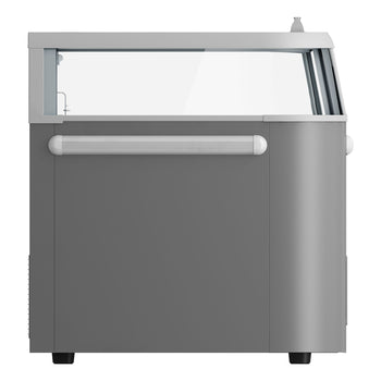 Supermarket – zamrażarka wyspowa – 1850 mm – 523 litrów – z 2 przesuwanymi drzwiami – szara - Prime Gastro