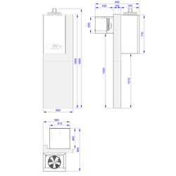Commercial Stainless Steel Wall Mounted Monoblock Freezer Room Unit - Monoblock - max. for 7.5 m³ - 650W