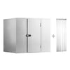 Komora mroźnicza ze stali nierdzewnej - 2100x1200mm - 3,16m³ - z kurtyną paskową (PCV)