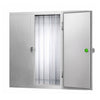 Komora mroźnicza ze stali nierdzewnej - 2100x1200mm - 3,16m³ - z kurtyną paskową (PCV)