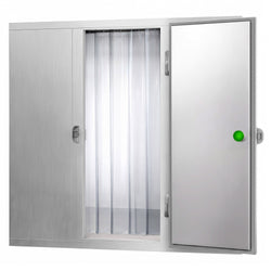 Komora mroźnicza ze stali nierdzewnej - 2100x2100mm - 6,12m³ - z kurtyną paskową (PCV)