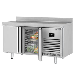 Stół mroźniczy Premium PLUS – 1468 x 700 mm – 305 L – z 2 drzwiami – z rantem