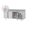 Stół mroźniczy Premium PLUS – 1960 x 600 mm – 385 L – z 3 drzwiami – z rantem