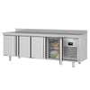 Stół mroźniczy Premium PLUS – 2452 x 700 mm – z 4 drzwiami – z rantem