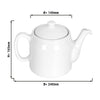 Dzbanek do herbaty - 1,2L - porcelana - Biały