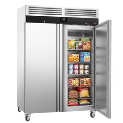 Zamrażarka ze stali nierdzewnej PREMIUM – GN 2/1 – 1350 litrów – z 2 drzwiami